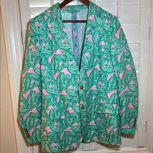 Vineyard Vines Banana Leaf Pink Blazer 38R